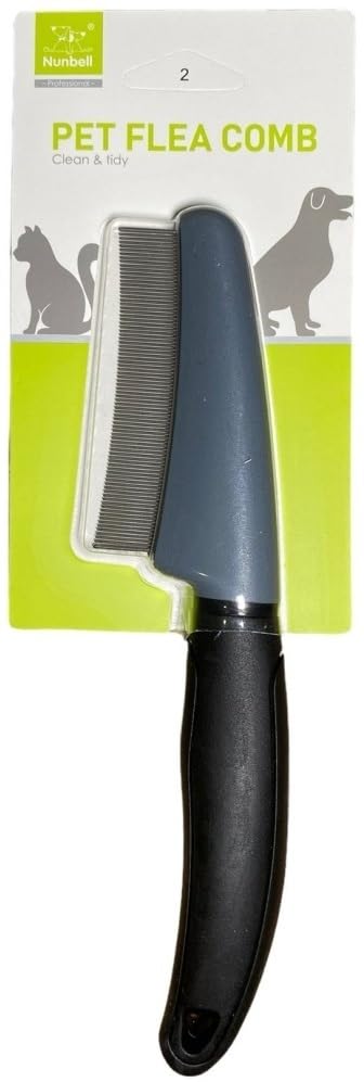 Nunbell Pet Flea Comb, Professional Dog and Cat Grooming tool,.