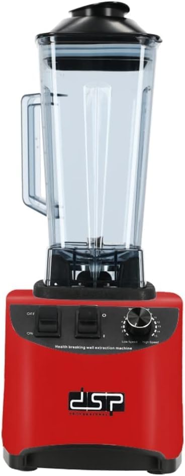 DSP multifunction blender 1800W Motor, 2.0L Capacity, 15 Speeds, Aluminum-Copper Motor, Safety Features, Stainless Steel Blades, KJ2099 (Red)