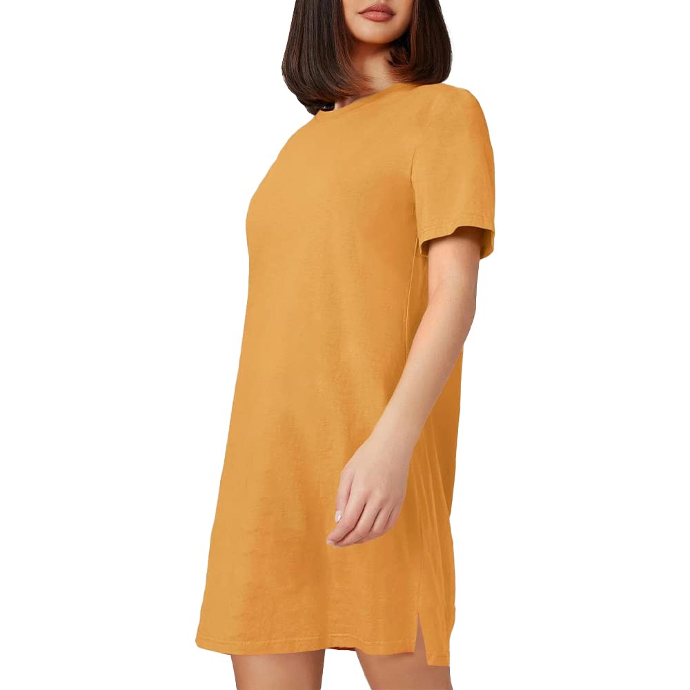 Crew Neck Short Sleeve Tunic - Cotton - Long T-Shirt - Sport Top Shirt - Women - Tunic Crew Neck T-shirt - Cotton Shirts