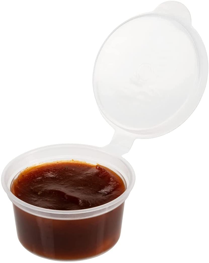 THE PACK 2 oz Shot Cups, 20 Microwave Cups - Durable Plastic Sauce Disposable Disposable Plastic Sauce Containers for Samples, Seasoning or Decorations (20cups, 60ml)
