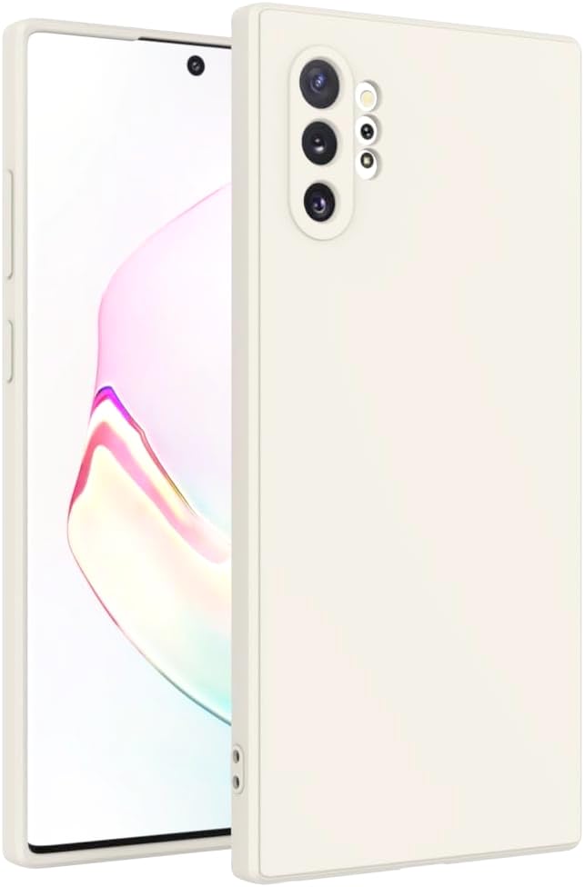 Generic Silicone Case With Modern, Streamlined Design And Inner Lining, Compatible with Samsung Galaxy Note 10 Plus (White)