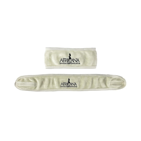 Africana Microfiber Headband, 20 cm x 8 cm, Cream White