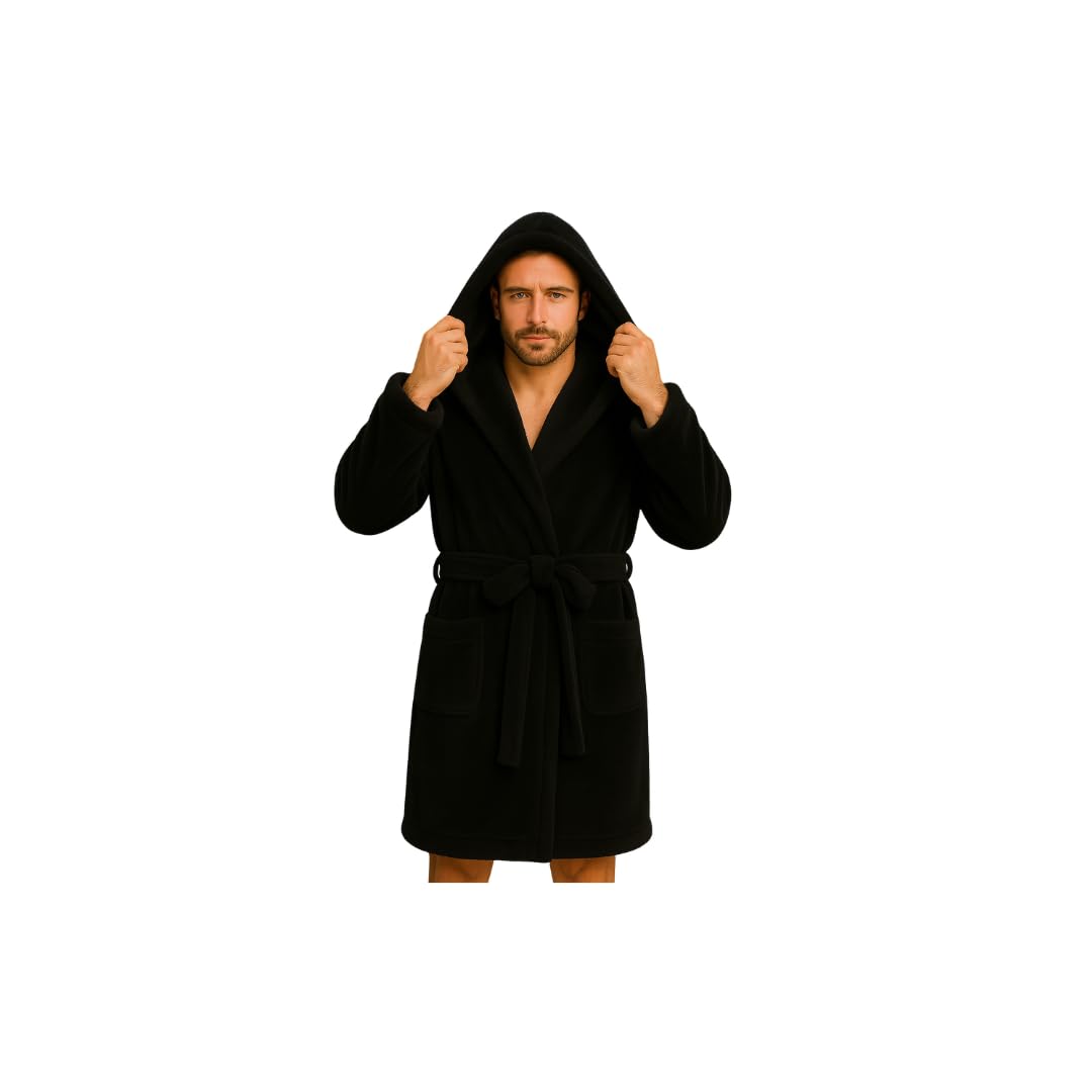 Hooded Fur Bath Robe for All – warm and Comfy Long Housecoat for Men