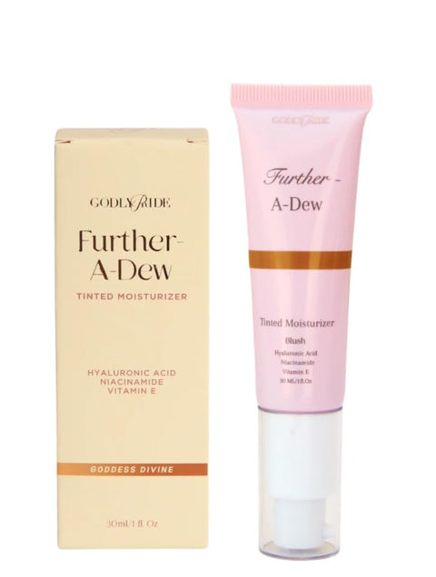 Godly Pride Further-A-Dew Tinted Moisturiser, 30ml, with Hyaluronic Acid and Niacinamide, Goddess Divine Shade