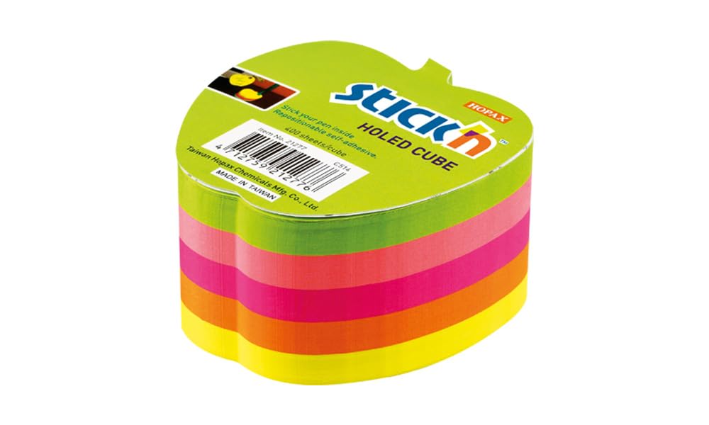 Hopax Stick'n Neon Note - DieCut/Leaves, 50 sheets/pad
