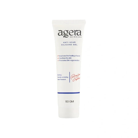 Agera Anti-Scar Silicone Gel, Scar Treatment for Surgical, Acne, Injury and Burn Scars, 50 GM