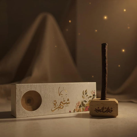 Quality Oud Drop Incense Set Different Types with Premium Wooden Base - Box of 6 Pieces for a Distinctive Atmosphere (Famous)