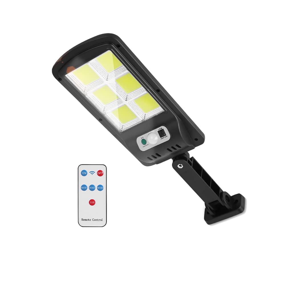 CANMEIJIA Solar Lights Outdoor Wall Lights 120COB with Remote Control,IP65 Waterproof 3000MAH Solar Security Lights Outdoor Motion Sensor Light with 3 Lighting Mode,Suitable for Roads,Gardens,Terraces