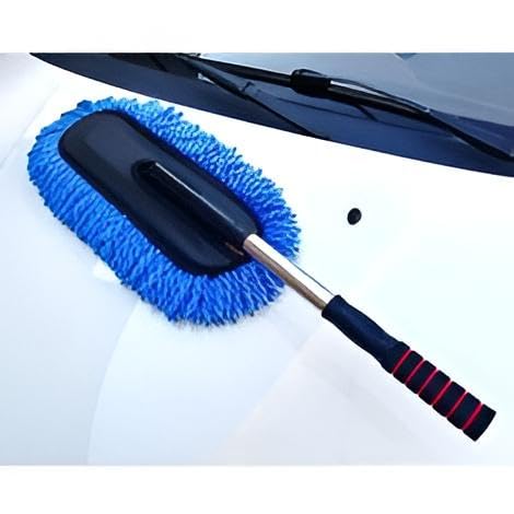Telescopic Duster - Multi-Purpose Microfiber Car Wash Brush with Extendable Handle for Deep Cleaning Vehicle Interiors, Exteriors, Bicycles, Motorhomes, and Boats, Gentle on All Surfaces