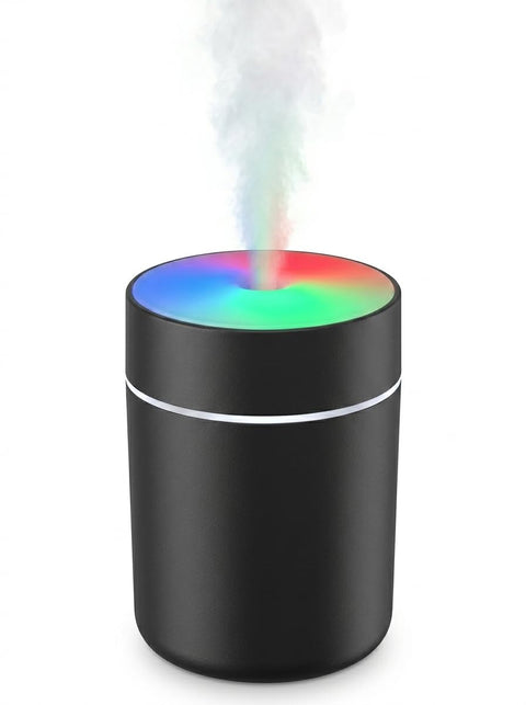 Car & Home Ultrasonic Aroma Diffuser Humidifier with 7 Colors LED - 230ml Capacity, 2 Spray Modes (4-8 Hours), Portable Essential Oil Diffuser for Office Bedroom (Black)