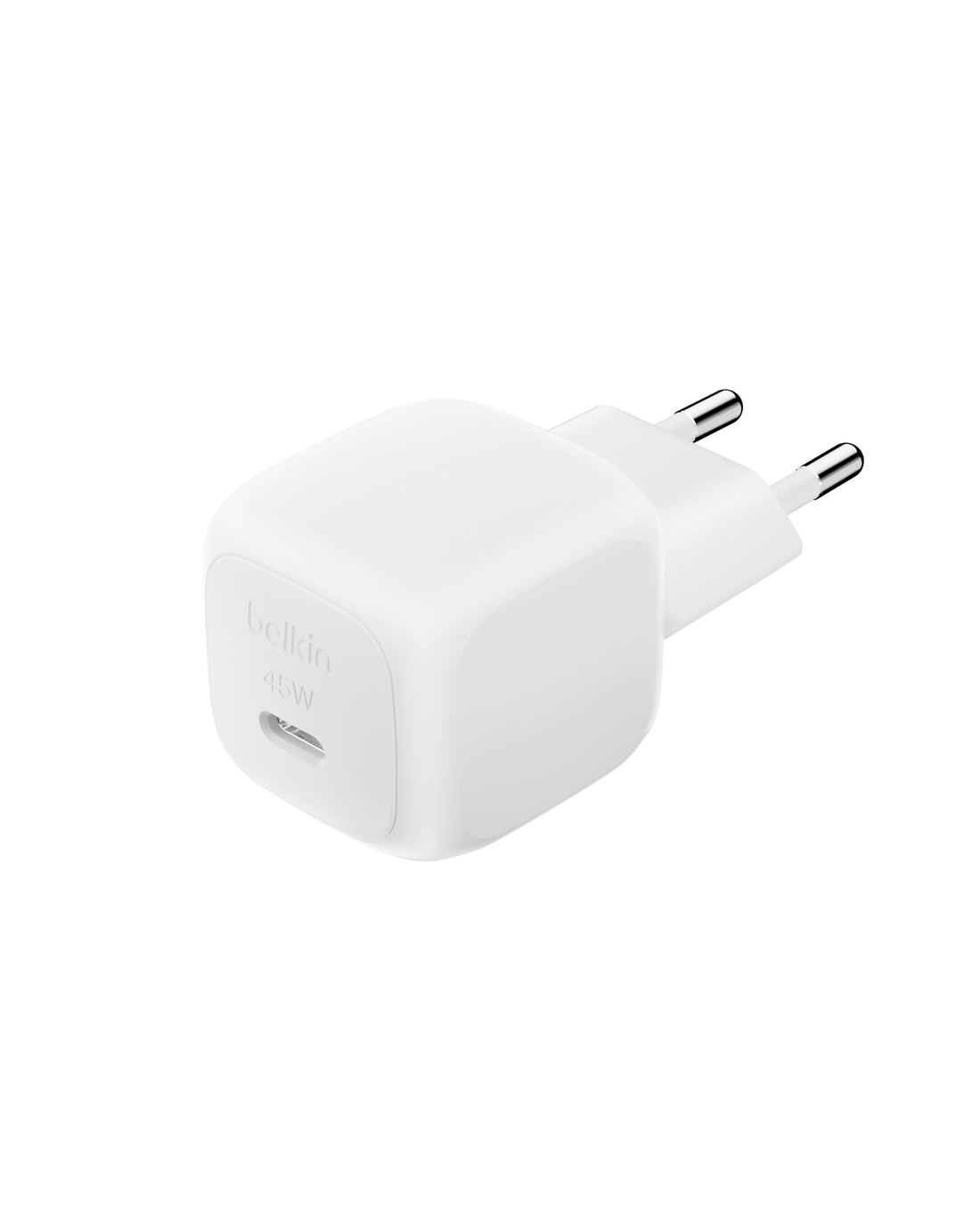 Belkin Compact Wall Charger 45W, USB-C Power Delivery Fast Charging for Apple iPhone 16, 16 Plus, 16 Pro, 16 Pro Max, 15 Series, Samsung Galaxy S25, iPad, AirPods & More - White