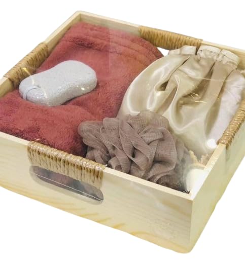 Multi-Use Hair & Body Care Set – Bath Loofah, Foot Stone, Beanie & Towel | Practical Daily Care Set for Home Use ne