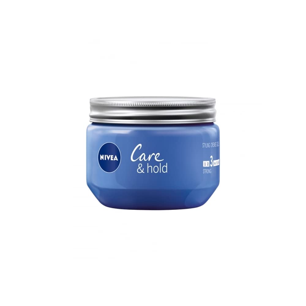 NIVEA Care & Hold Cream Gel, Styling Gel in 2 Packs of 150 ml, Long Hair Gel with Anti-Frizz, Cream Gel for Short and Medium Length Hair with Vitamin B3