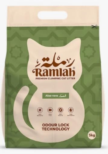 Ramlah Cat Litter Premium Clumping FROM PETS ZONE (Ramlah Cat Litter Premium Clumping Aloe Vera 5Kg)