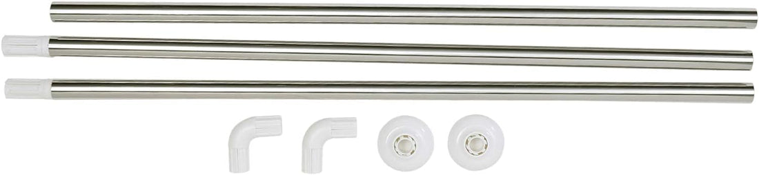 Water Proof Shower Curtain Water Repellent Shower Curtain (U-Shaped Steel Adjustable Shower Curtain Rod, Silver)