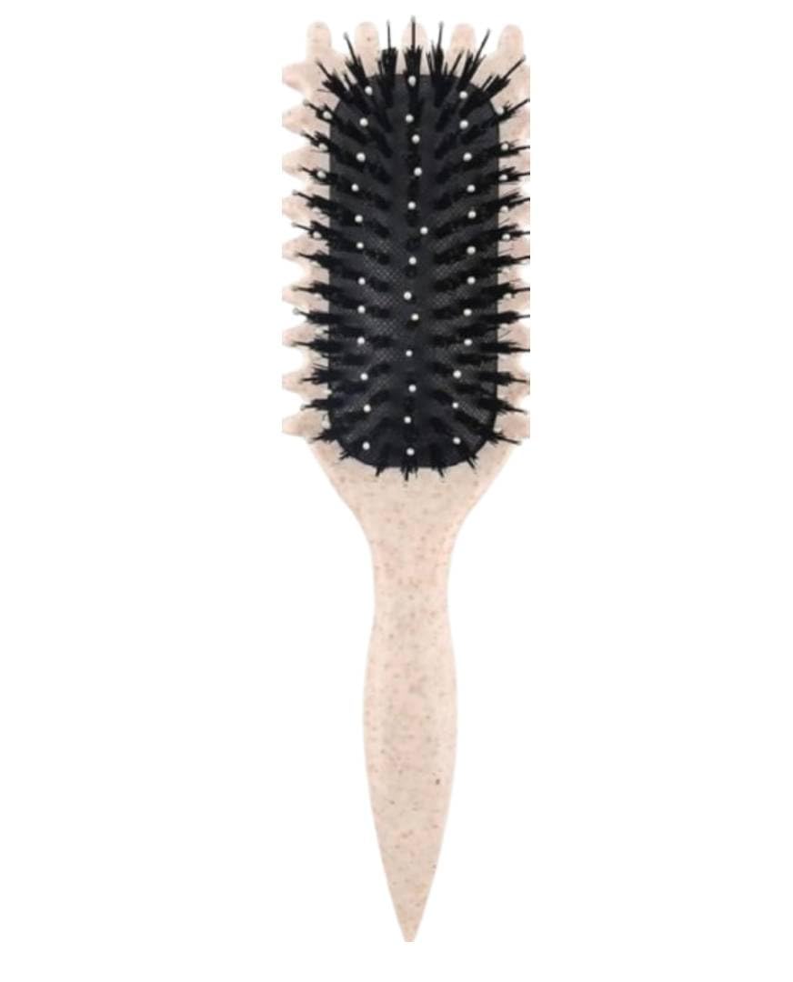 Curl Defining Hair Brush â€“ 3-in-1 Curly Brush Set with Detangler Paddle, Vented Flex Brush & Root Lift Pick â€“ Wet/Dry â€“ Multiple Colors & Shapes (Beige, Curl Defining Brush)