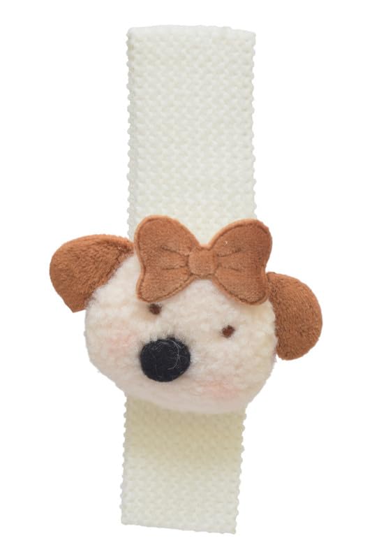 Daphne Headband With Cute Teady Pear Design For Girls - White