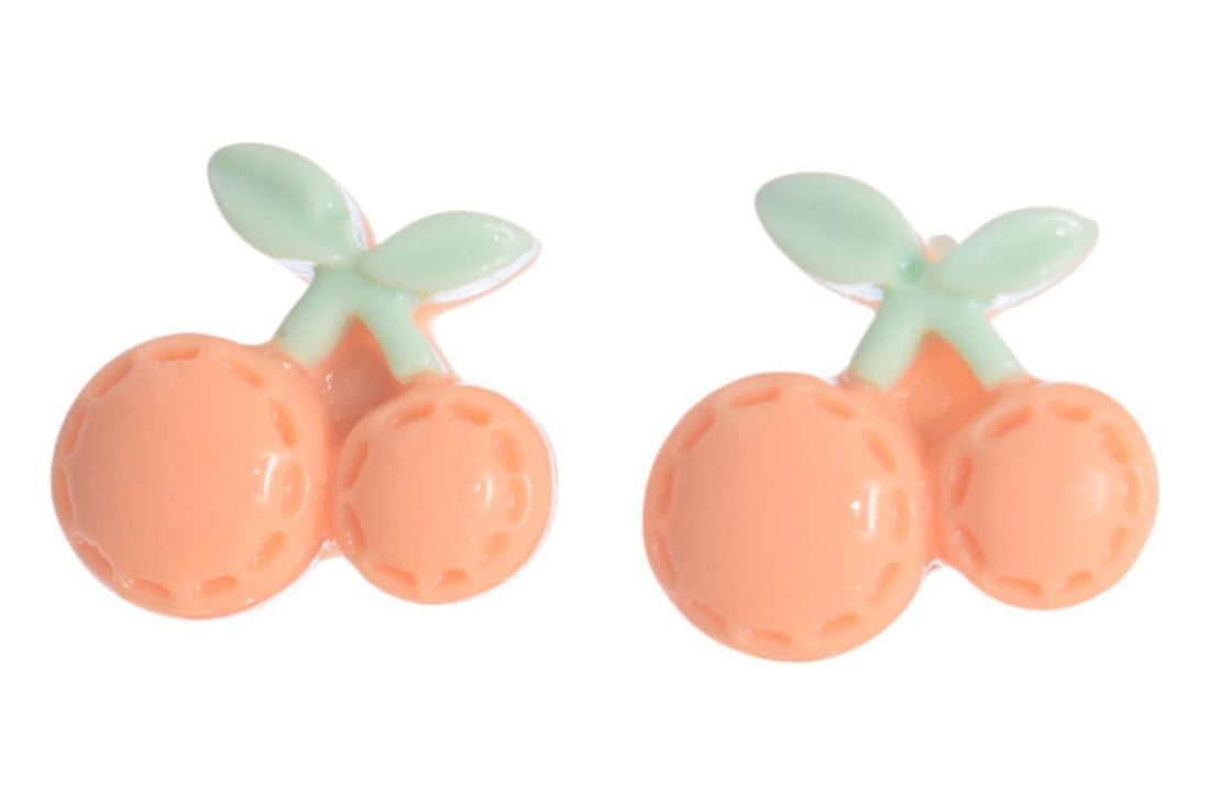 Daphne Children's plastic teddy bear-shaped earrings - Light Blue