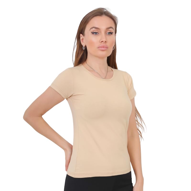 Cotton Zone Premium Organic Cotton Women's short Sleeve Round Neck Top size