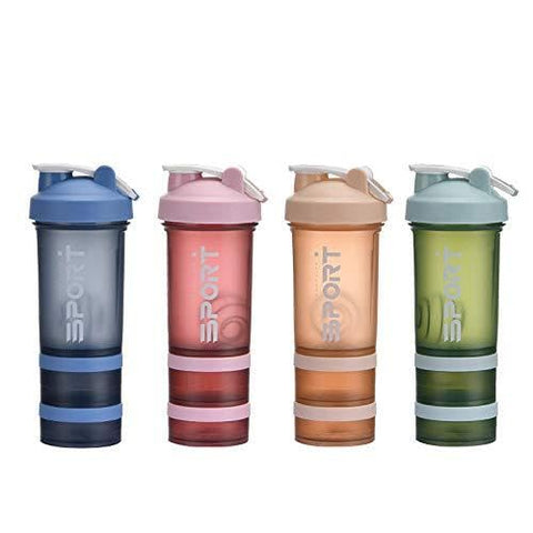 Unbreakable Shaker Bottle (3PEC) Perfect for Protein Drinking, Office, Pre Workout, Sports, School, Gym, Yoga by Just Store