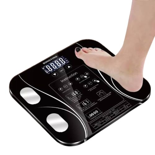 Smart Scale Bluetooth Body Data Analysis Weight Fat Muscle Weight Scale with LED Light Display 180kg k