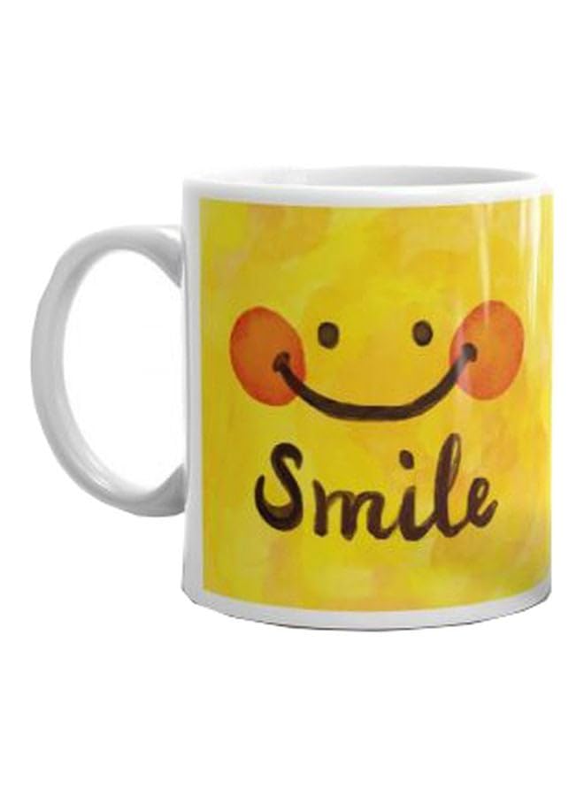 Mug Queen Printed Ceramic Mug White/Yellow/Red
