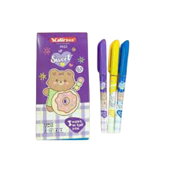 Blue Gel Pen Fine Writing Tip 0.5mm 12 Count
