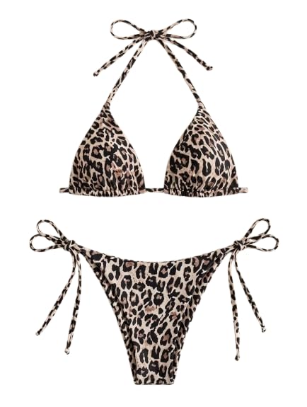 HN 6040 Super Soft Korean Butter Lycra Bikini 2 Piece Tiger Style Bold Fashion One Size