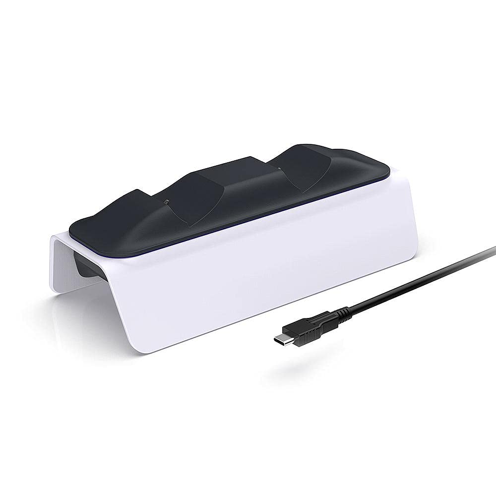Dobe PS5 Controller Charging Dock Fast Charge for DualSense PlayStation 5 Controller - Black/ White