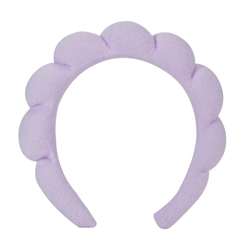 Spa Headband for Washing Face, Skincare Headbands for Makeup Removal, Face Scrubber, Facial Exfoliator, Sponge Makeup Headband, Terry Cloth Headband Bubble Soft Puffy Headband for Girl Women