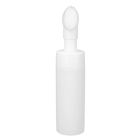 Empty Foam Bottle with Brush, Facial Cleanser Foaming Bottle Deep Clean Facial Pores Fastening Pump Head for Lotion Bottling(#1)