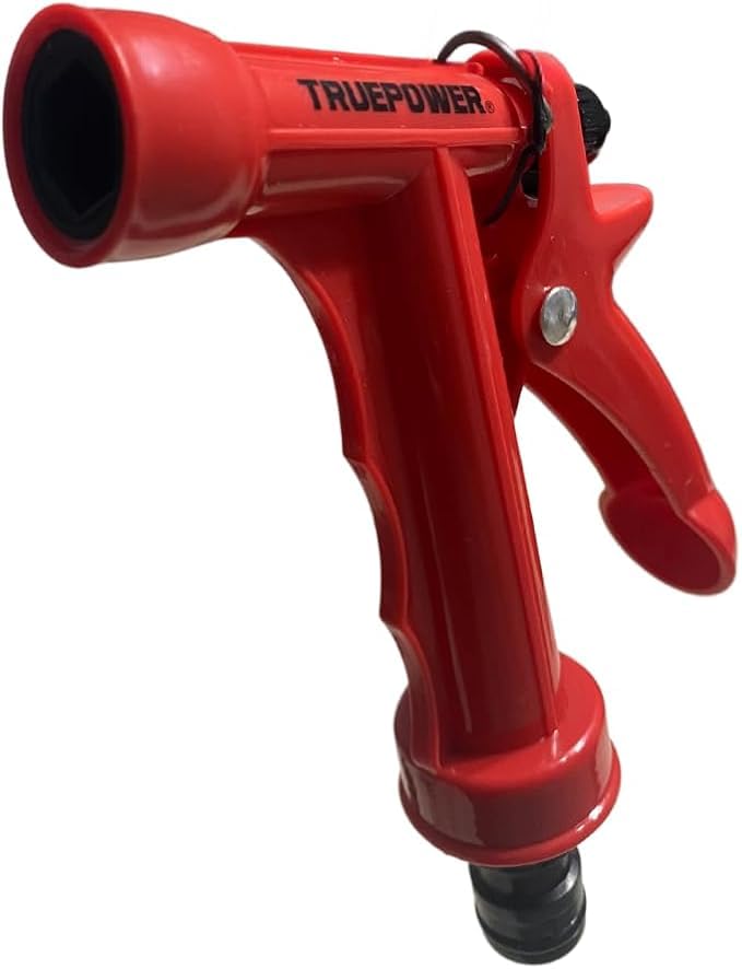 Heavy Duty Water Sprayer Gun Red Color With Thread Connection Garden Hose Nozzle Water Spray Gun With Rear Trigger Control Adjustable Watering Sprayer Suitable, 15mm Diameter Durable Pressure Tool