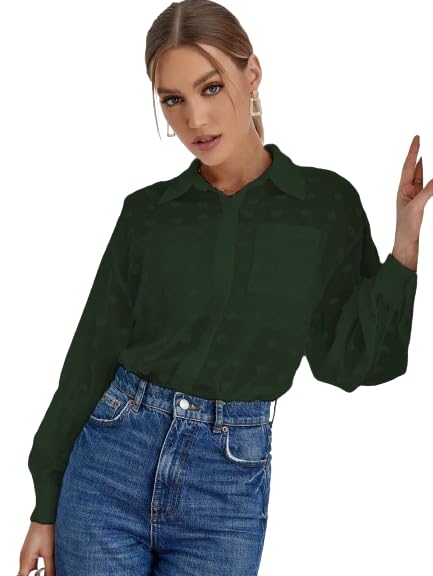 Sun Set Women's Pocket Pocket Chiffon Blouse - Modern and Elegant Design Small Twill