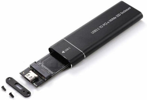 CARE CASE NVME SSD Enclosure, M.2 NVME to USB C Adapter with Black case, USB 3.1 Gen 2 (10 Gbps) M2 PCIE SSD