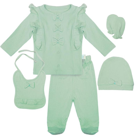 Baby Shoora Girls Long Sleeves Blouse, Pants, Hat, Gloves&Bib Long Sleeves Blouse, Pants, Hat, Gloves&Bib (pack of 1)