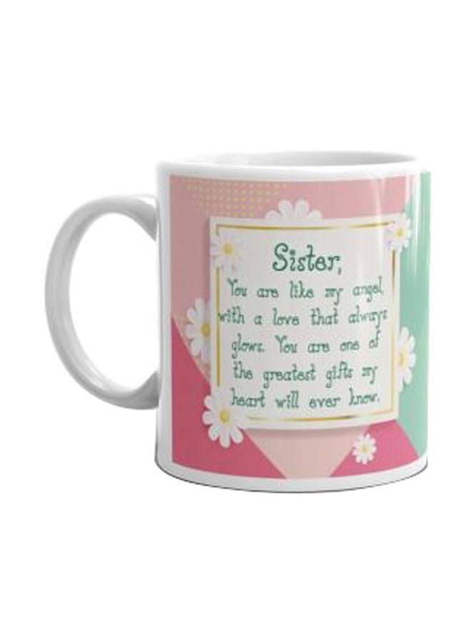 Mug Queen Printed Ceramic Mug Pink/White/Green