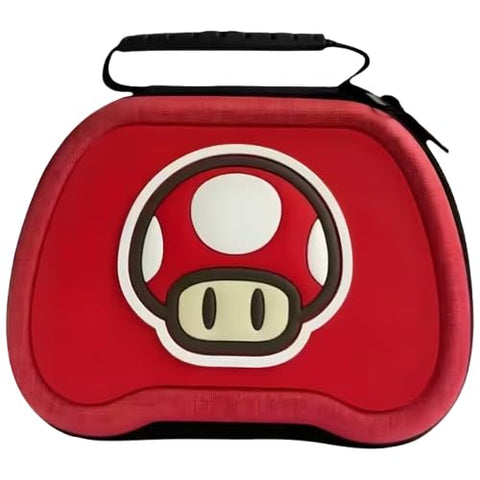 Energy Case Controller Storage Case Compatible with Toad Mushroom Red | Durable Shockproof Handbag Compatible with PS5 / PS4 / Xbox One Size