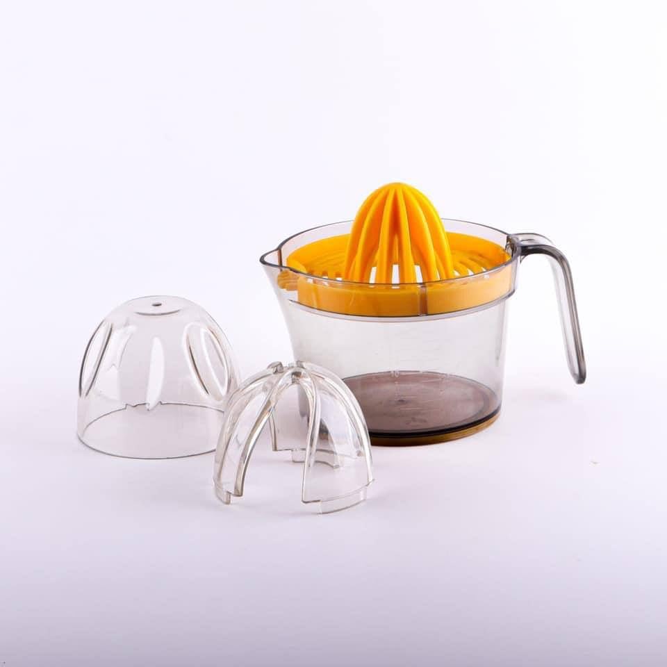 Glass Citrus Juicer Set with Measuring Bowl, Manual Orange Lemon Squeezer with Strainer Multi-Use Kitchen Tools