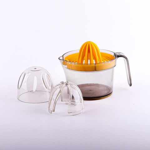 Glass Citrus Juicer Set with Measuring Bowl, Manual Orange Lemon Squeezer with Strainer Multi-Use Kitchen Tools