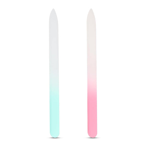 ARMaze Nail File 2 Pack Glass Nail File Double Sided Crystal Nail Buffer Files for Natural Artificial Nails Shaping & Styling,Premium Manicure Pedicure Tool for Women,Men Home and Salon Use