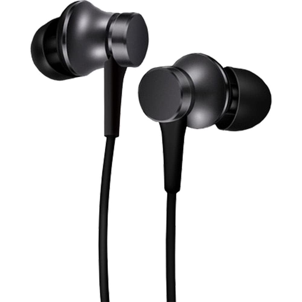 Xiaomi Mi In-Ear Earphones Basic with High-Fidelity Sound, Built-in Microphone, and Comfortable Silicone Ear Tips in Black for Enhanced Audio Quality and Clear Calls