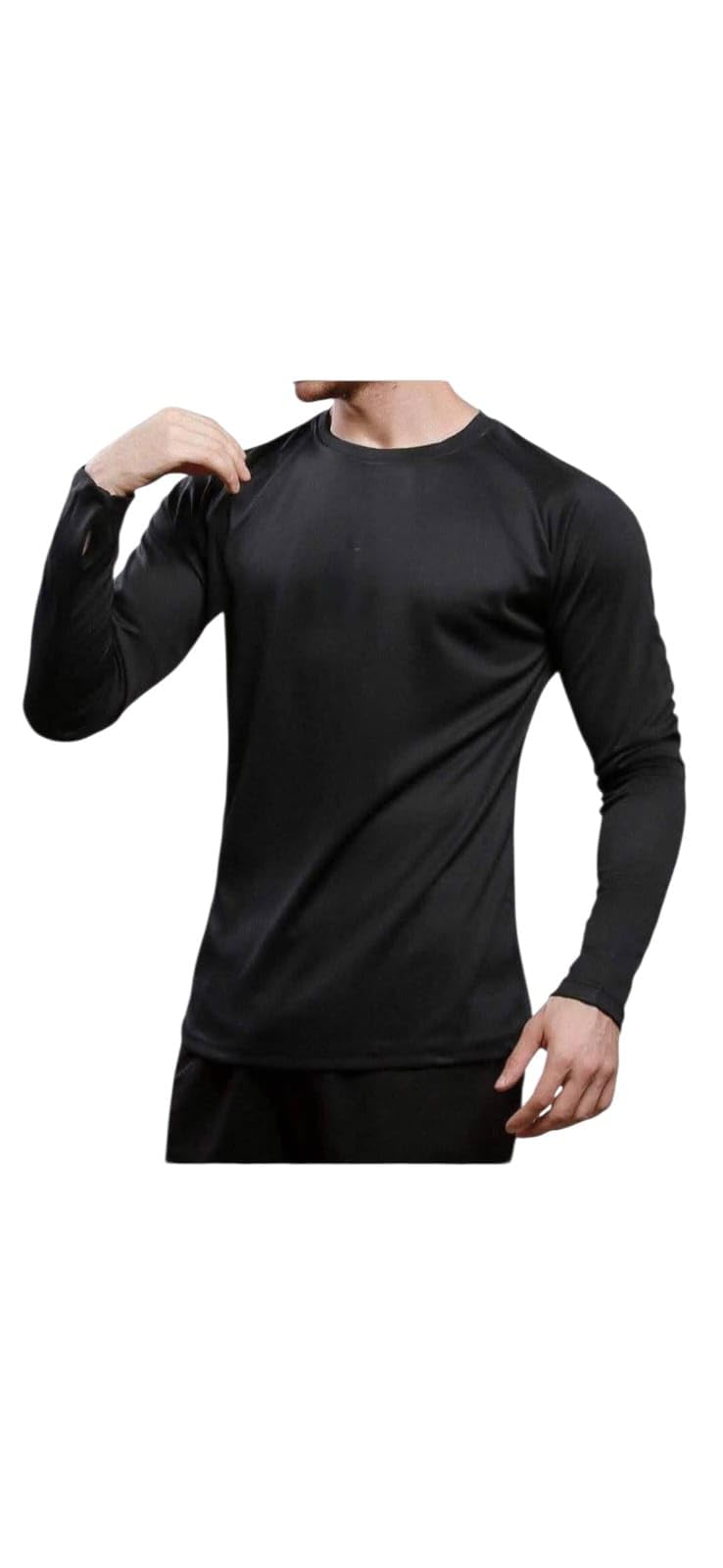 Men's Compression T-Shirt Black – Quick Dry Stretch Lycra – Athletic Wear for Running, Gym and Swimming – Slim Fit Comfort and Performance Design