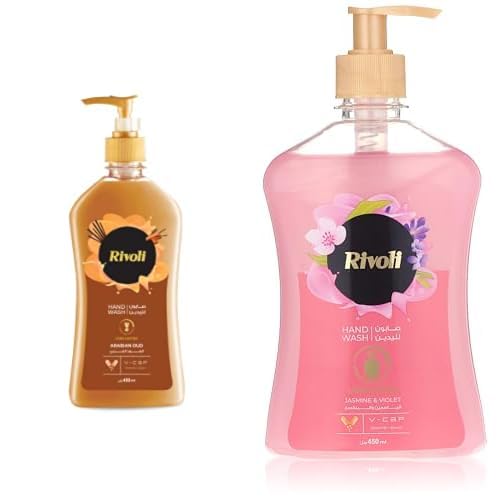 Rivoli Hand Wash Aud 450 ml and Rivoli Hand Wash Rose 450 ml