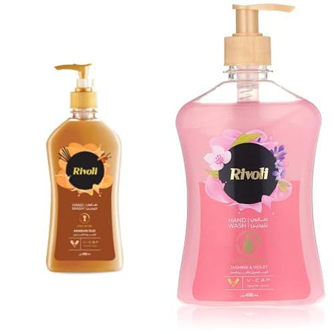 Rivoli Hand Wash Aud 450 ml and Rivoli Hand Wash Rose 450 ml
