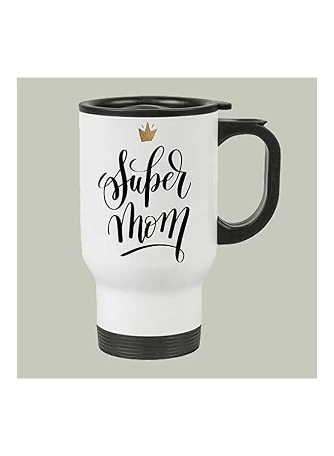 Super Mom-Thermal Travel Mug White