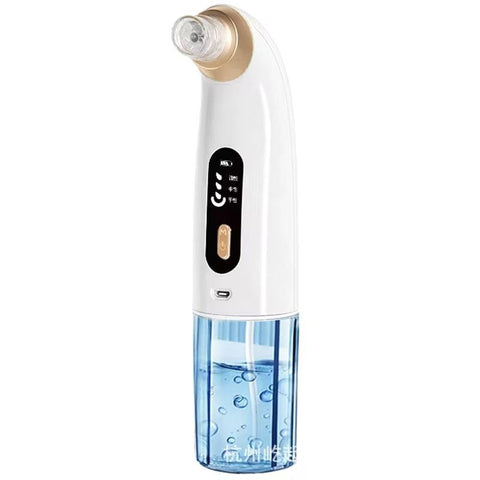 Blackhead Remover, Micro Bubble Face Cleaner Pore Vacuum Cleanser with Water Cycle System, 3 Suction Modes and 6 Probes for Facial Skin Care (White)