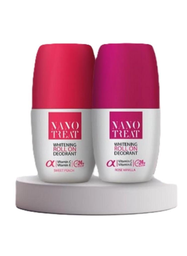 Nano Treat Whitening Roll on Offer 1+1 sweet peach and Vanilla 50ML