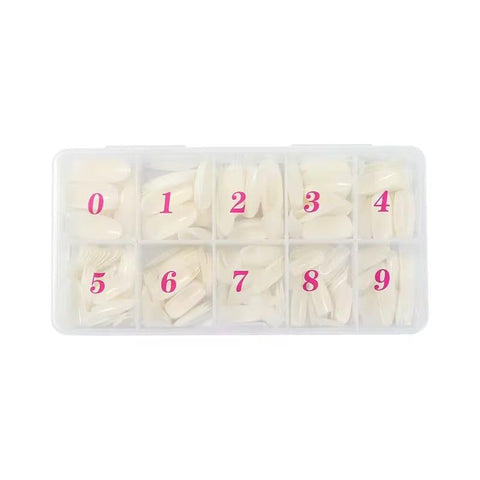 500 Pcs Full Cover Coffin False Nail Tips with Storage Case – 9 Sizes Artificial Fingernails for Nail Salons & DIY Nail Art – Long-Lasting, Durable, Easy-to-Shape Nails for Manicure