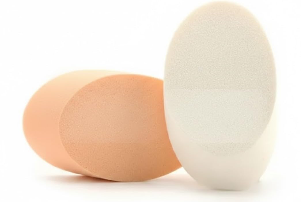 2pcs Angular Makeup Sponge, Beauty Face Primer Compact Powder Puff, Blender Sponge Replacement for Cosmetic Flawless Foundation, Sensitive and All Skin Types- Pack of 2