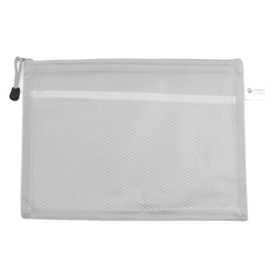 Simba File Protctor with Zipper White B4 Model S6645-4